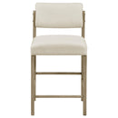  Coaster Furniture Kehoe 193939NAT Set of 2 Upholstered Counter Height Chair - Cream/Natural Oak IMAGE 6
