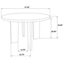  Coaster Furniture Strouse 193940NAT 47-inch Round Wood Dining Room Table - Natural Oak IMAGE 6