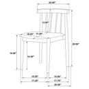  Coaster Furniture Cullen 193942NAT Set of 2 Dining Side Chair Upholstered Seat - Natural Oak IMAGE 12