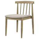  Coaster Furniture Cullen 193942NAT Set of 2 Dining Side Chair Upholstered Seat - Natural Oak IMAGE 2