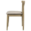  Coaster Furniture Cullen 193942NAT Set of 2 Dining Side Chair Upholstered Seat - Natural Oak IMAGE 4