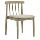  Coaster Furniture Cullen 193942NAT Set of 2 Dining Side Chair Upholstered Seat - Natural Oak IMAGE 6