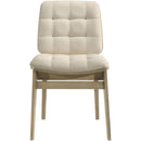  Coaster Furniture Redbridge 193952NAT Set of 2 Velvet Upholstered Side Chair - Cream/Natural Oak IMAGE 4