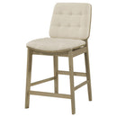  Coaster Furniture Redbridge 193959NAT Set of 2 Velvet Upholstered Counter Chair - Cream/Natural Oak IMAGE 7