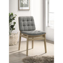  Coaster Furniture Redbridge 193962NAT Set of 2 Velvet Upholstered Side Chair - Grey/Natural Oak IMAGE 2