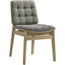  Coaster Furniture Redbridge 193962NAT Set of 2 Velvet Upholstered Side Chair - Grey/Natural Oak IMAGE 3