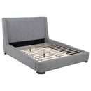  Coaster Furniture Rennes 315928KE Upholstered Eastern King Wingback Platform Bed - Grey IMAGE 3