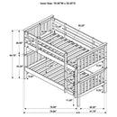  Coaster Furniture Chapman 460244N-SM Wood Twin Over Twin Bunk Bed with Mattress - White IMAGE 6