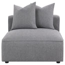  Coaster Furniture Jennifer 551594 Upholstered Armless Chair - Grey IMAGE 5