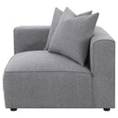  Coaster Furniture Jennifer 551595 Upholstered Corner Chair - Grey IMAGE 3