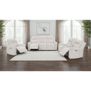  Coaster Furniture Kennett 610151P Chenille Upholstered Power Reclining Sofa - Ivory IMAGE 9