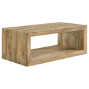  Coaster Furniture Benton 704838-S3 3-piece Solid Mango Coffee and End Table Set - Natural IMAGE 8