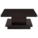  Coaster Furniture Reston 705168-S2 2-piece Square Coffee and End Table Set - Cappuccino IMAGE 3