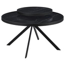  Coaster Furniture Briggs 706268-S2 2-piece Round Coffee and End Table Set - Black IMAGE 2