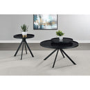  Coaster Furniture Briggs 706268-S2 2-piece Round Coffee and End Table Set - Black IMAGE 5