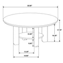  Coaster Furniture Ottowa 706298 36-inch Round Wood Coffee Table - Light Oak IMAGE 10