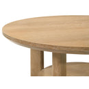  Coaster Furniture Ottowa 706298-S3 3-piece Round Wood Coffee Table Set - Light Oak IMAGE 3