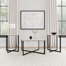  Coaster Furniture Tobin 707698-S3 3-piece Marble Top Coffee and End Table Set - White IMAGE 3