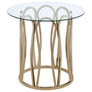  Coaster Furniture Monett 708058-S3 3-piece Coffee and End Table Set - Chocolate Chrome IMAGE 3