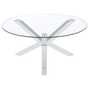  Coaster Furniture Kenzie 708128-S2 2-piece Round Coffee and End Table Set - Chrome IMAGE 7