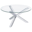  Coaster Furniture Kenzie 708128-S2 2-piece Round Coffee and End Table Set - Chrome IMAGE 8