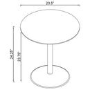  Coaster Furniture Ganso 709688-S2 2-piece Round Glass Top Coffee and End Table Set - Black IMAGE 5