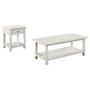  Coaster Furniture Payne 710558-S2 2-piece Coffee and 1-drawer End Table Set - White IMAGE 1