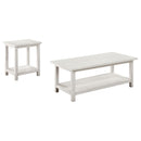  Coaster Furniture Payne 710558-S2A 2-piece Coffee and End Table Set - Distressed White IMAGE 1