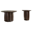  Coaster Furniture Cayenne 710778-S2 2-piece Solid Mango Wood Coffee Table Set - Walnut IMAGE 1
