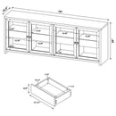  Coaster Furniture Denison 720223-SET 3-piece Entertainment Center 79-inch TV Stand - Black IMAGE 17