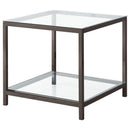  Coaster Furniture Trini 720228-S2 2-piece Coffee and End Table Set - Black Nickel IMAGE 3