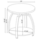 Coaster Furniture Dacre 722208-S3 3-piece Round Coffee and End Table Set - Dark Charcoal IMAGE 7