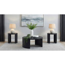  Coaster Furniture Sweeney 722828-S3 3-piece Coffee and End Occasional Table Set - Black IMAGE 2