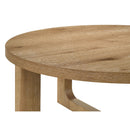  Coaster Furniture Kessler 735988 Round Sculptural Wood Coffee Table - Light Oak IMAGE 8