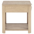  Coaster Furniture Marcelo 736057 Wood End Table with Drawer and Shelf - Light Elm IMAGE 10