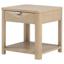  Coaster Furniture Marcelo 736057 Wood End Table with Drawer and Shelf - Light Elm IMAGE 16