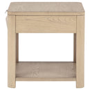  Coaster Furniture Marcelo 736057 Wood End Table with Drawer and Shelf - Light Elm IMAGE 2