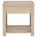  Coaster Furniture Marcelo 736057 Wood End Table with Drawer and Shelf - Light Elm IMAGE 5