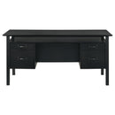  Coaster Furniture Goodson 801586 64-inch 4-Drawer Double Pedestal Computer Desk - Black IMAGE 2