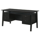  Coaster Furniture Goodson 801586 64-inch 4-Drawer Double Pedestal Computer Desk - Black IMAGE 4