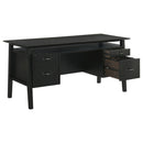  Coaster Furniture Goodson 801586 64-inch 4-Drawer Double Pedestal Computer Desk - Black IMAGE 5