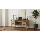  Coaster Furniture Goodson 801587 64-inch 4-Drawer Double Pedestal Computer Desk  - Distressed Light Brown IMAGE 2