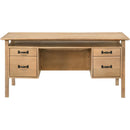  Coaster Furniture Goodson 801587 64-inch 4-Drawer Double Pedestal Computer Desk  - Distressed Light Brown IMAGE 5
