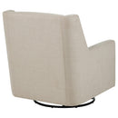  Coaster Furniture Sorrel 903930 Fabric Upholstered Swivel Glider Arm Chair - Latte IMAGE 2