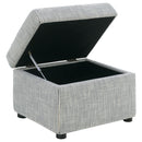  Coaster Furniture Winter 904138 Upholstered Hydraulic Lift Top Storage Ottoman - Grey IMAGE 11