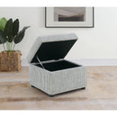  Coaster Furniture Winter 904138 Upholstered Hydraulic Lift Top Storage Ottoman - Grey IMAGE 12