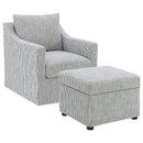  Coaster Furniture Winter 904138 Upholstered Hydraulic Lift Top Storage Ottoman - Grey IMAGE 13