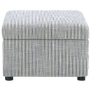  Coaster Furniture Winter 904138 Upholstered Hydraulic Lift Top Storage Ottoman - Grey IMAGE 1