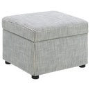  Coaster Furniture Winter 904138 Upholstered Hydraulic Lift Top Storage Ottoman - Grey IMAGE 7