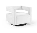 EEI-3948-WHITE SWIVEL ARMCHAIR